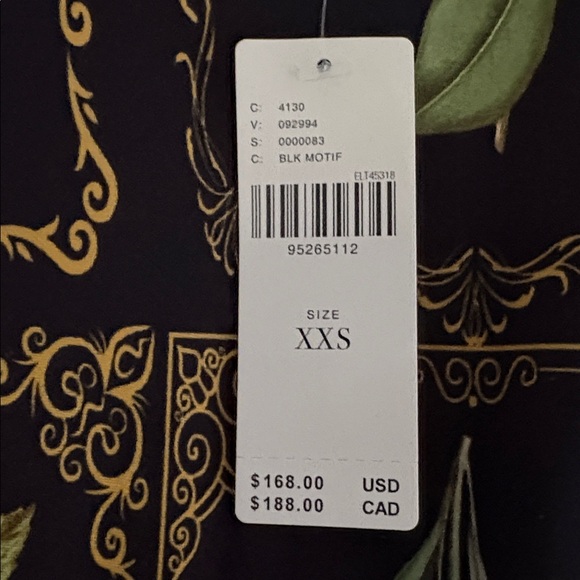 Anthropologie Black Floral Maxi Dress with Tie Straps - Picture 3 of 4